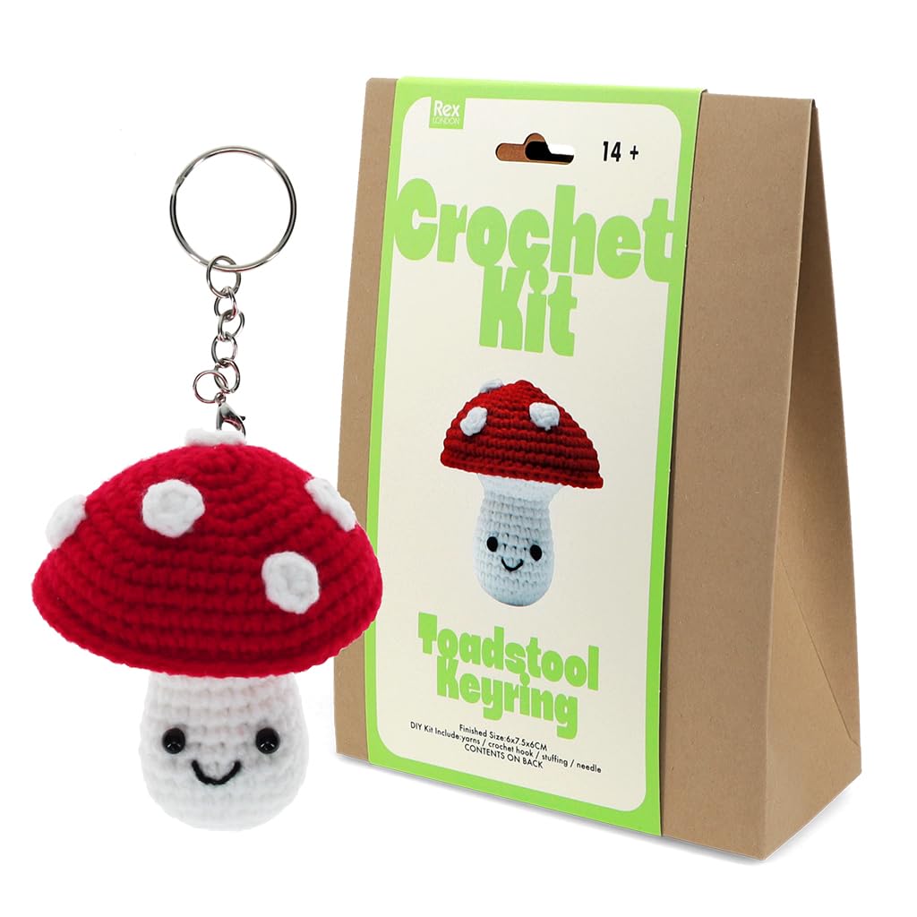 Rex London Crochet Keyring kit - Mushroom