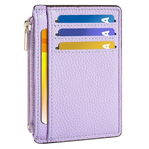 Image of Tipmile Womens Credit Card Holder Wallet, Small Slim RFID Blocking Sleeve | Mini Tiny Cute ID Case, Minimalist Zipper Pocket Wallet, Thin Coin Purse, Mothers Gift