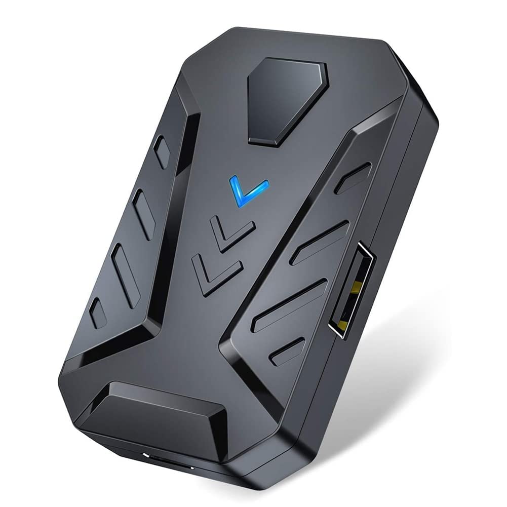 NALACAL Gaming Controller Converter, Black, Mouse and Keyboard Adapter, with BT 4.0, USB2.0 High Output, Pack with Phone Stand, for Android/iOS