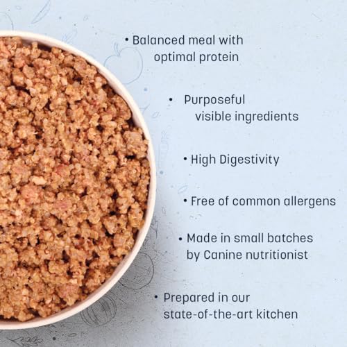 Image of Sara's Wholesome by HUFT Hypoallergenic Duck & Quinoa Wet Dog Food - 100 gm (Pack of 5) | Value Pack | Sensitive Stomach Formula | Complete & Balanced Nutrition | Suitable for Puppies & Adult Dogs