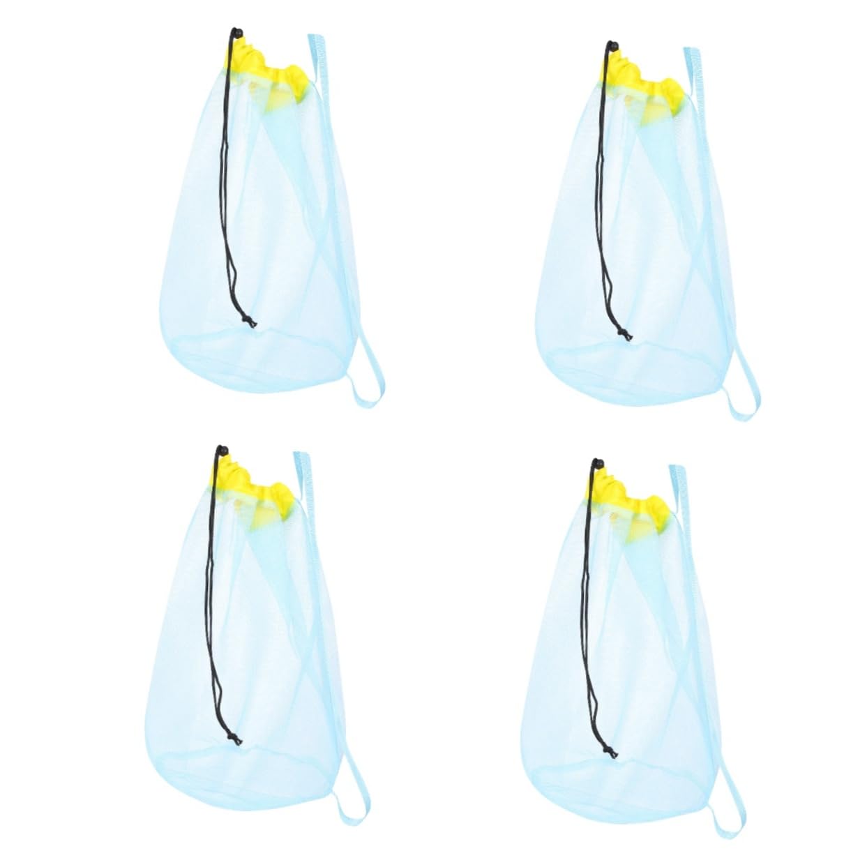 PACKOVE 4stücke Strandtasche Für Junge Mädchen Robuste Netz-strandtasche Mit Zugband Und Tragegriff Für Sandspielzeug Handtücher Und Schwimmausrüstung Leicht Und Tragbar Zufällige