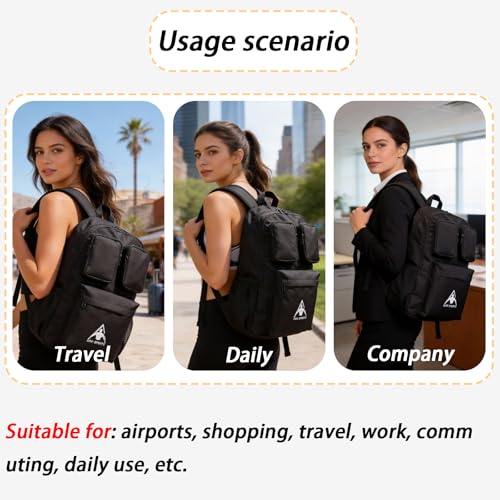 Mochila Casual para Laptop 18 Pulgadas Unisex Negra miniatura 7