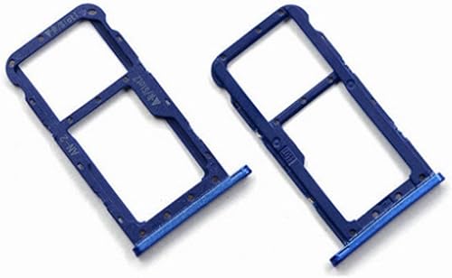 PER HUAWEI P20 LITE ALLOGGIO ADATTATORE SLOT SLITTA PORTA SCHEDA SIM TRAY CARRELLO VASSOIO VANO SCHEDE NANO SIM1 vano Memoria Micro Scheda SIM2  BLU 