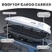 Potowo White Rooftop Cargo Box Carrier Large 21 Cubic Feet Car Top Mount Travel Luggage Storage,Dual Side Opening,Heavy Duty Waterproof Roof Storage Box Extra Keys,75.98