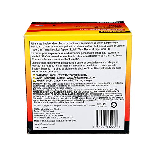 Image of 3M Scotch Vinyl Mastic Roll Electrical Tape 2210, 4 inch x 10 feet, Black, Self-Fusing Rubber Tape for Insulating and Moisture Seal