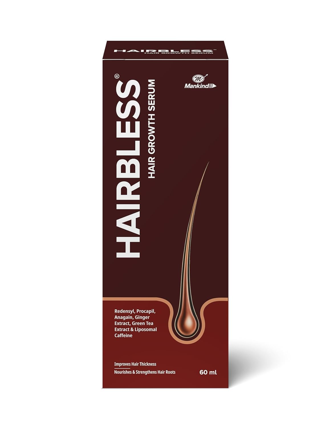Hair blesss serum na porost włosów z Redensyl, Procapil, Anagain i liposomalna kofeina, poprawia grubość włosów, 60 ml