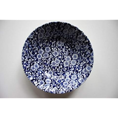 Churchill China Royal Wessex Victorian Calico Blue and White Chelsea Oatmeal Bowl 15.5 Centimetre Cover