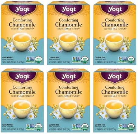 Yogi Comforting Chamomile Organic Tea, 16 Tea Bags (6 Pack)