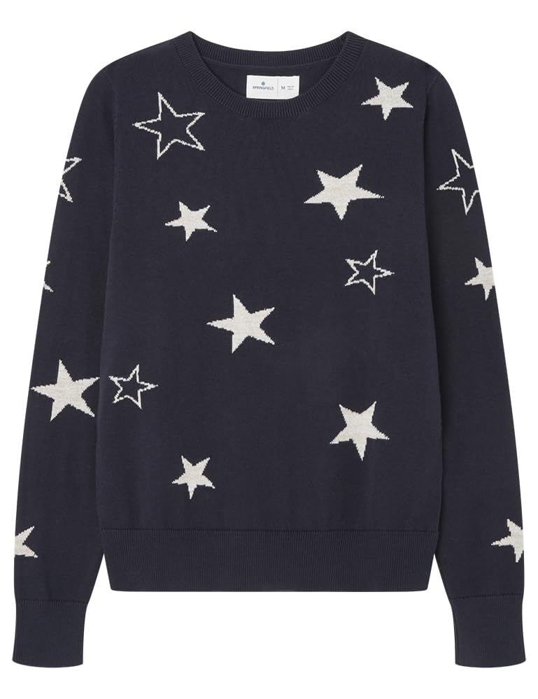 SPRINGFIELD Women's Sweater, Navy Blue, S