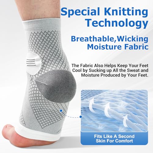 image for Sagry 6Pairs Neuropathy Socks for Women and Men, Toeless Compression S