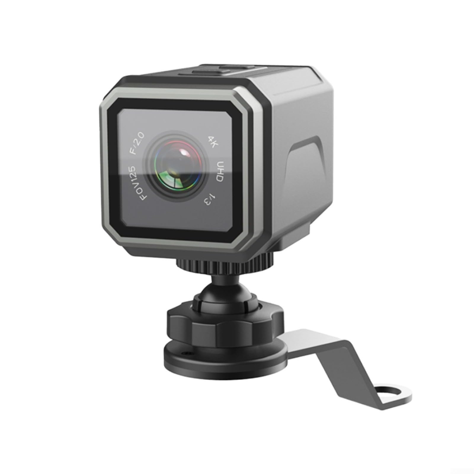Action Camera 4K con WDR, batteria da 3000 mAh, vivavoce per casco per ciclismo, viaggi, passeggiate con animali domestici, corpo in ABS nero