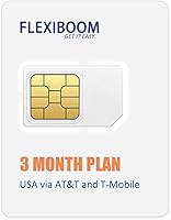 Vista 1 de Tarjeta SIM FLEXIBOOM de 3 meses 6 GB de datos 4G LTE, plan recargable sin contrato para varios dispositivos IoT desbloqueados (tarjeta SIM 3 en 1)