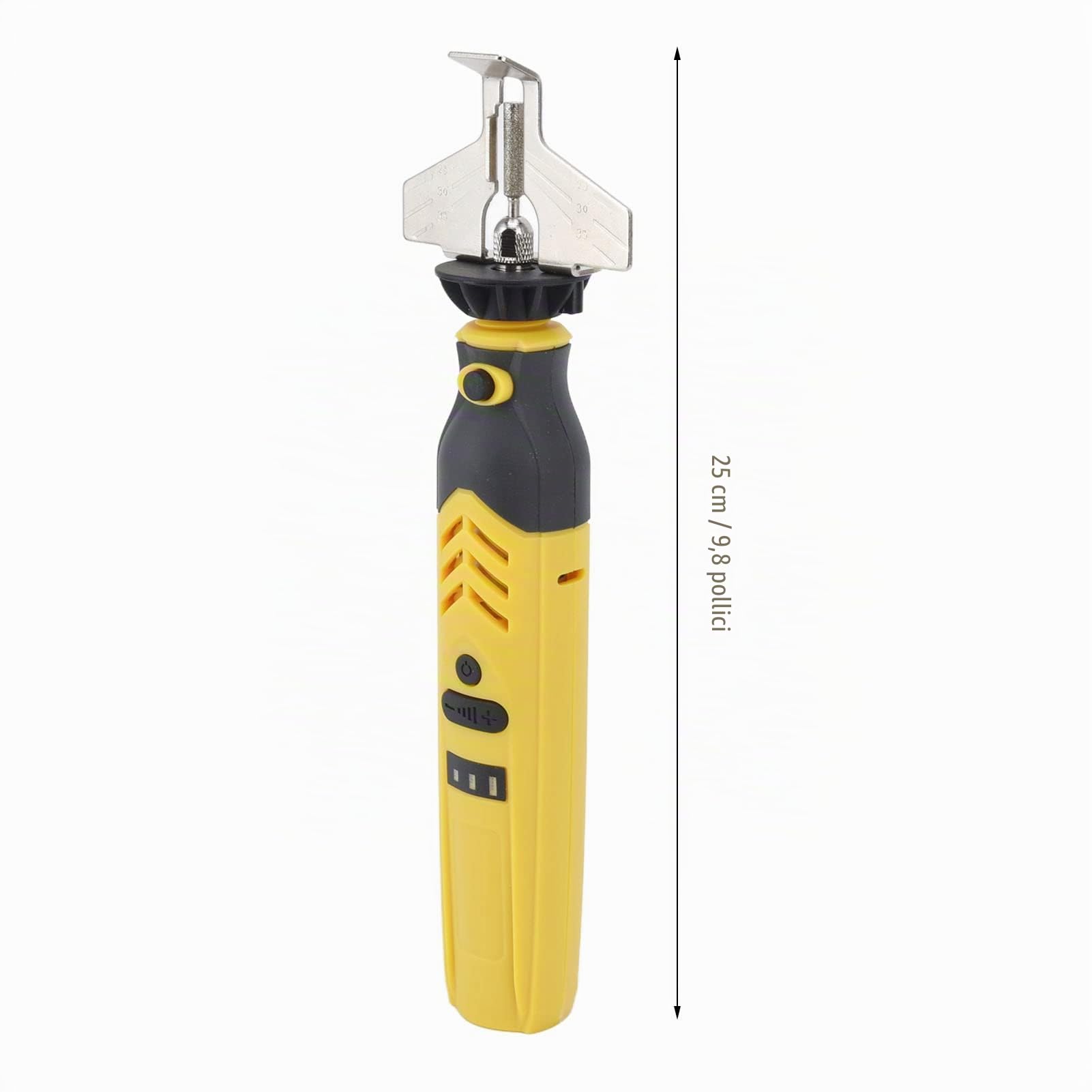 SIXRUN Affilacoltelli per Motoseghe Elettrico, 18 Pezzi Ricarica USB DC3.6V 2000mAh Kit Affilacoltelli per Motoseghe con Batteria al Litio con Ruote per Affilare e Attacco Angolare per