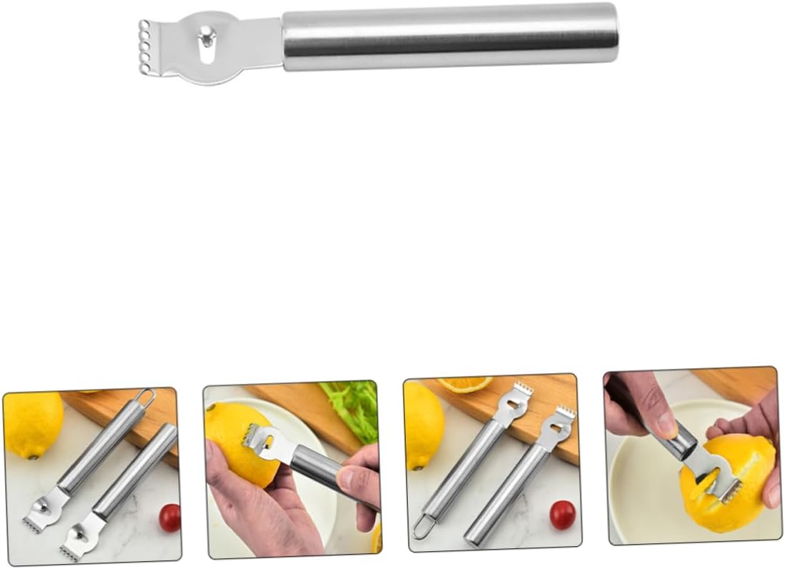 3pcs Stainless Steel Lemon Shaving Scraper Vegetable Peeler Fruit Peeler Grater Lightweight Portable