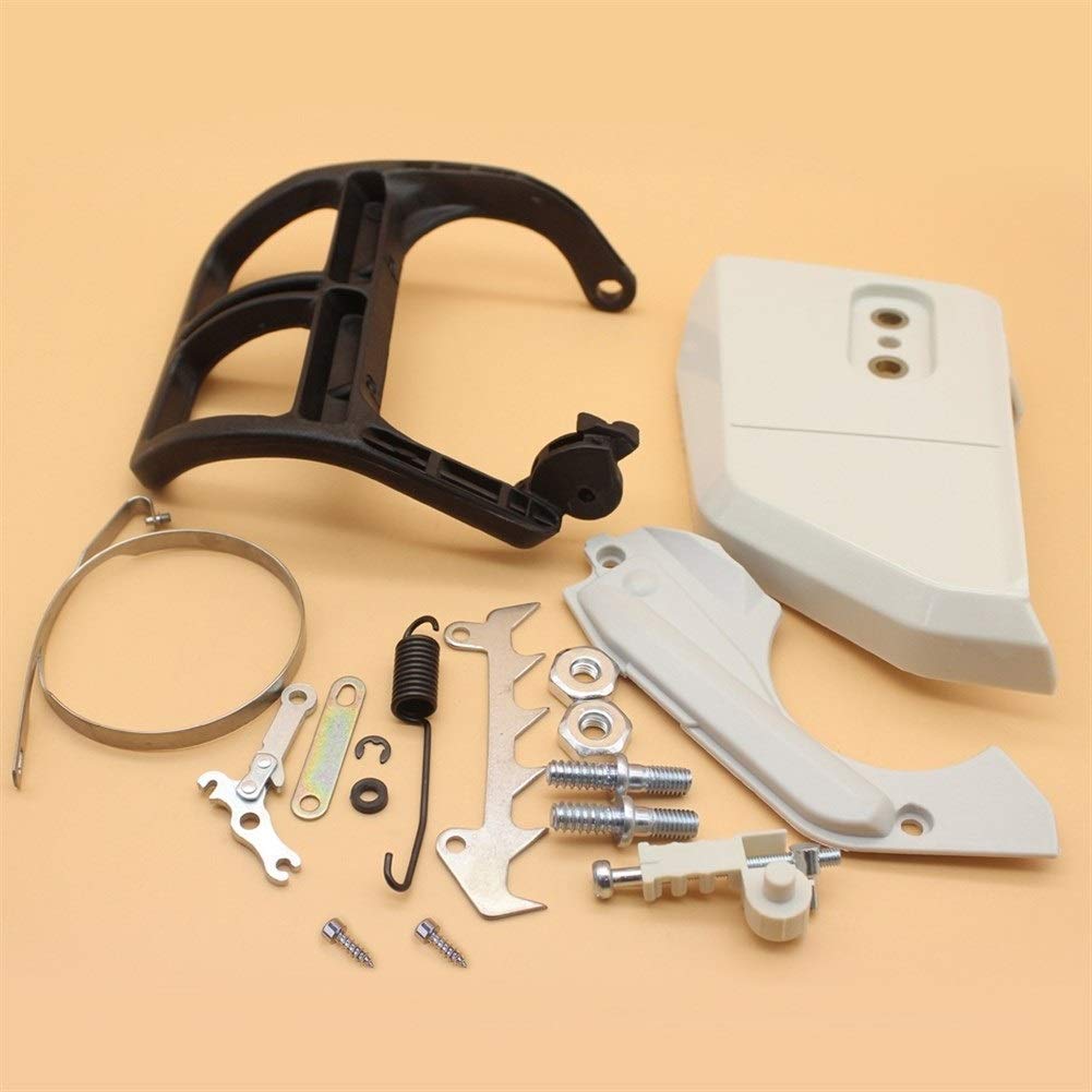 Tensor de cubierta de embrague de palanca de manija de banda de freno de cadena compatible con piezas de repuesto de motosierra STIHL MS180 MS170 017018