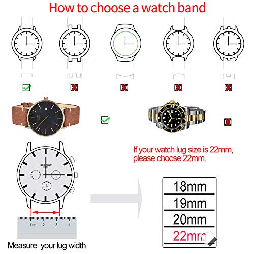 Leather Watch Bands 18mm for Men EACHE Vintage Watch Straps Dark Brown for Women Suede Leather Replacement Watchband