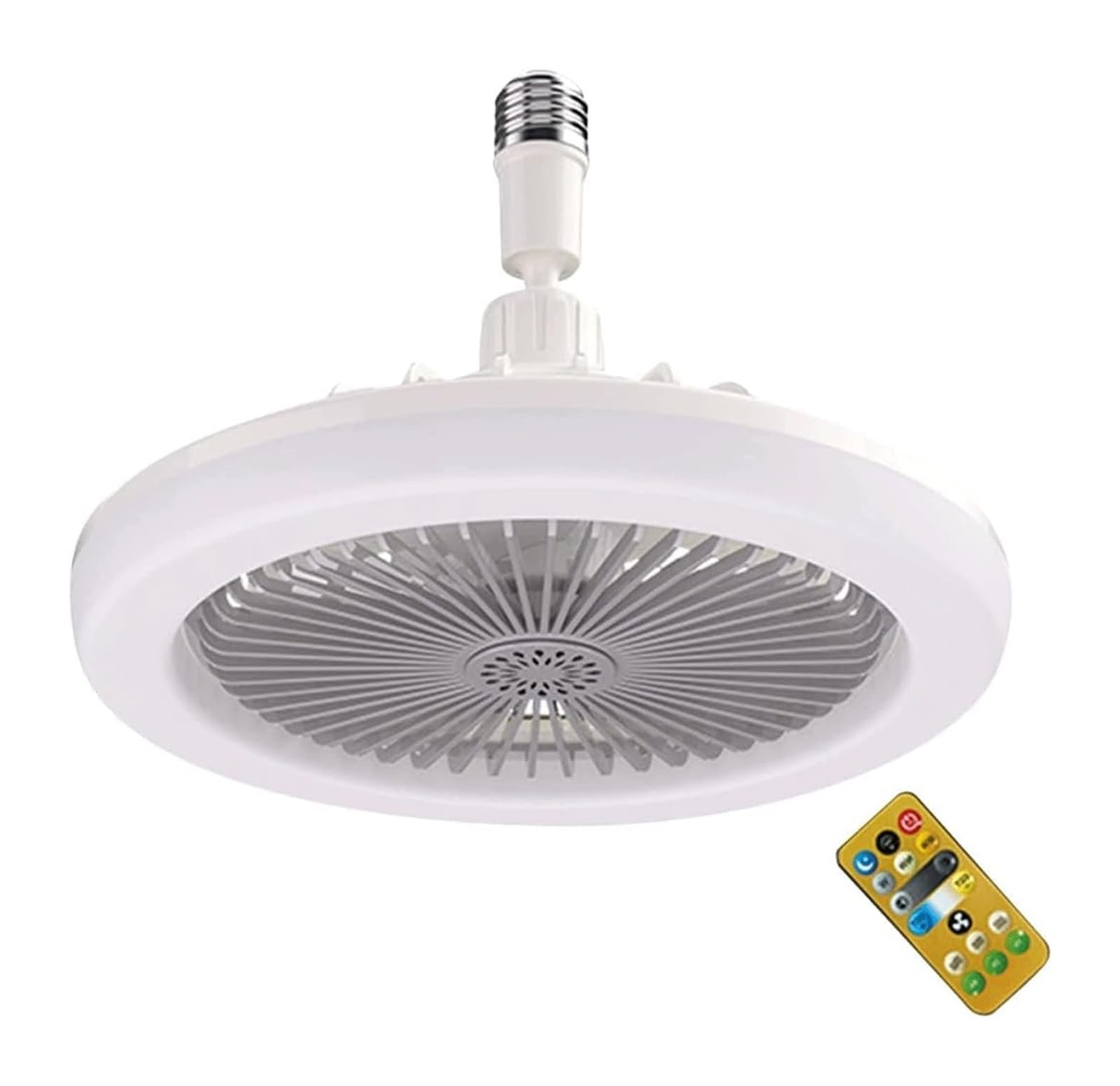 FCfpxwtz Ceiling Fan Lights, Invisible Variable Frequency Ceiling Fan Light Remote 3 Speed Timer Color Home(A)