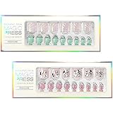 [DASHING DIVA-TOES]MAGIC PRESS SUPER SLIM FIT- PEDICURE (2 DIFFERENT DESIGNS24+24STRIPS)SHINE...