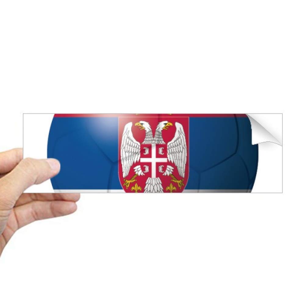 Sticker Serbie football rectangulaire autocollant fenêtre voiture support serbe