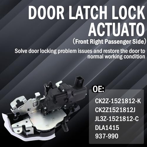 Image of Front Right Passenger Side Door Latch Lock Actuator Compatible with Ford F-150 2015-2020, Ford F-250 F-350 F-450 F-550 Super Duty 2017-2022, Replace 937-990 CK2Z-1521812-K