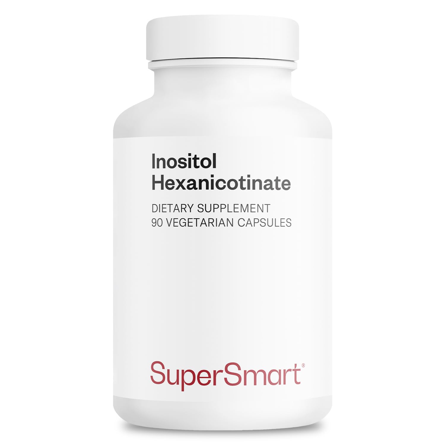 Supersmart - Inositol Hexanicotinate 1500mg per Day (High Strength Niacin Flush Free) - Improved Vitamin B3 Supplement | Non-GMO & Gluten Free - 90
