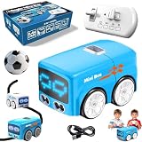 Magic Mini Bus Spielzeug, RC-gesteuert mit Auto-Ausdrücken und 4 Spielmodi, intelligentes Sensorauto mit Fernbedienung und dynamischem LED-Licht, STEM Lernspielzeug für Jungen und Mädchen (Blau)