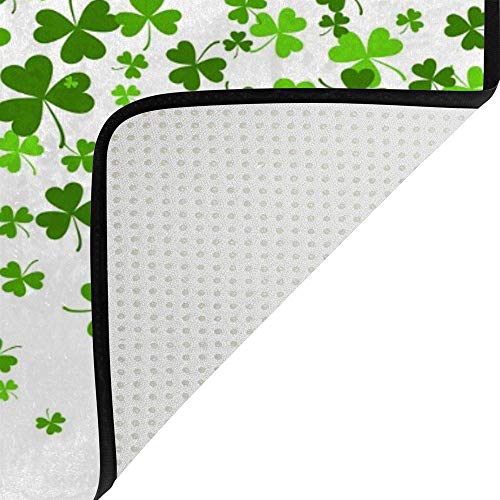 Tapis de sol vert anti-perte de poils en velours corail doux CHEHONG