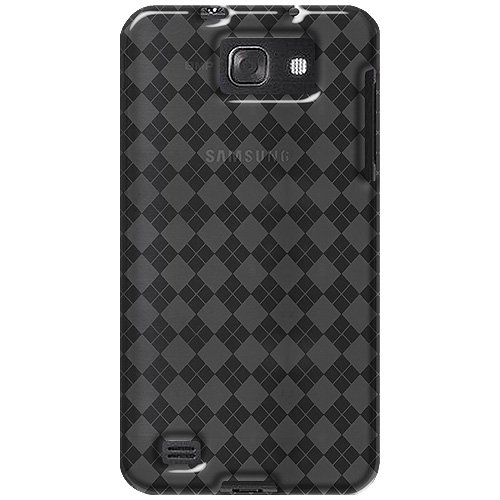 Amzer AMZ93741 Luxe Argyle High Gloss TPU Soft Gel Skin Fit Case Cover for Samsung Galaxy S II Skyrocket HD SGH-I757 - 1 Pack - Retail Packaging - Smoke Grey