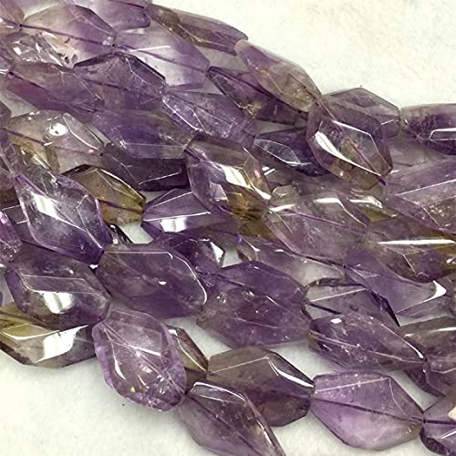 Amétrine naturelle de grande taille contre les bijoux ternes avec ces perles facettées 20-35mm
