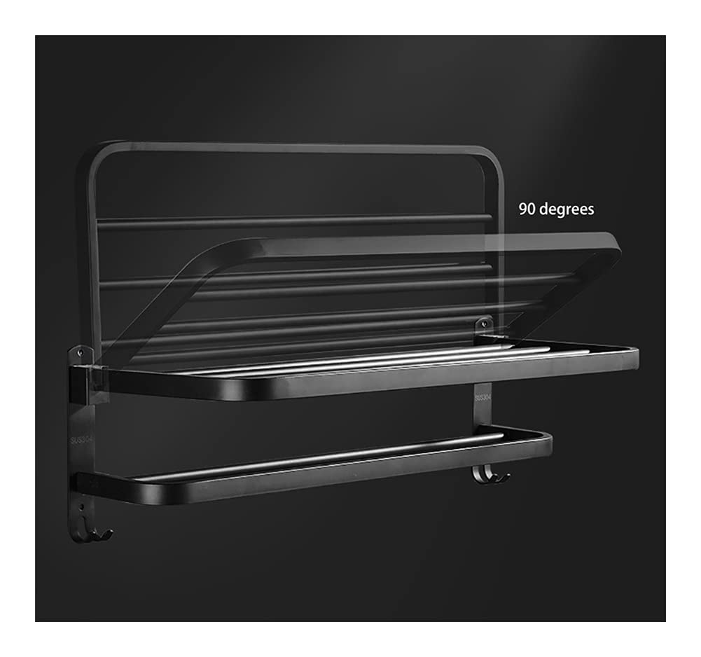 ISCBAFYX Toalleros, toallero de baño, toallero montado en la Pared, Gancho perforador, toallero Plegable para Pared, Accesorios de baño, Percha para Ropa, Estante de Ducha de almacenamiento/40 cm/a
