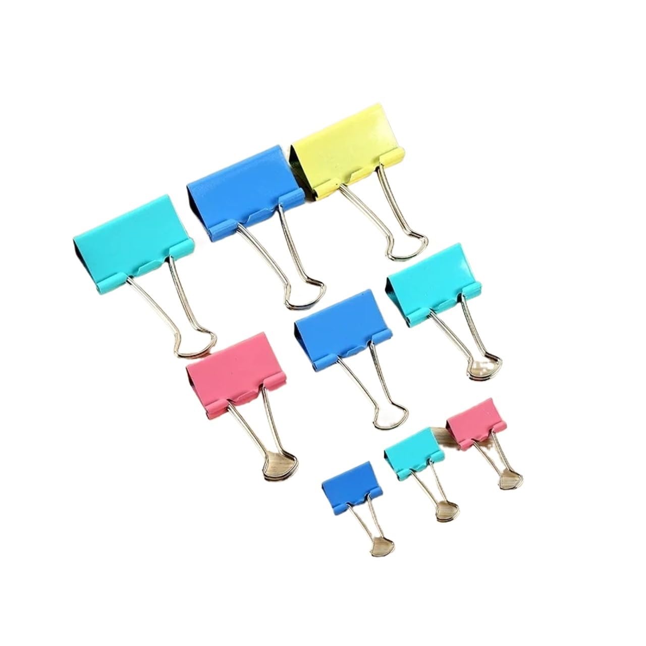 Foldback Klammern 100 Stück Metall-Bindeklammern, bunte Datei | Büroklammer Mini, verwendet for Bücher, Schreibwaren, Clip, Schule, Bürobedarf(41mm)