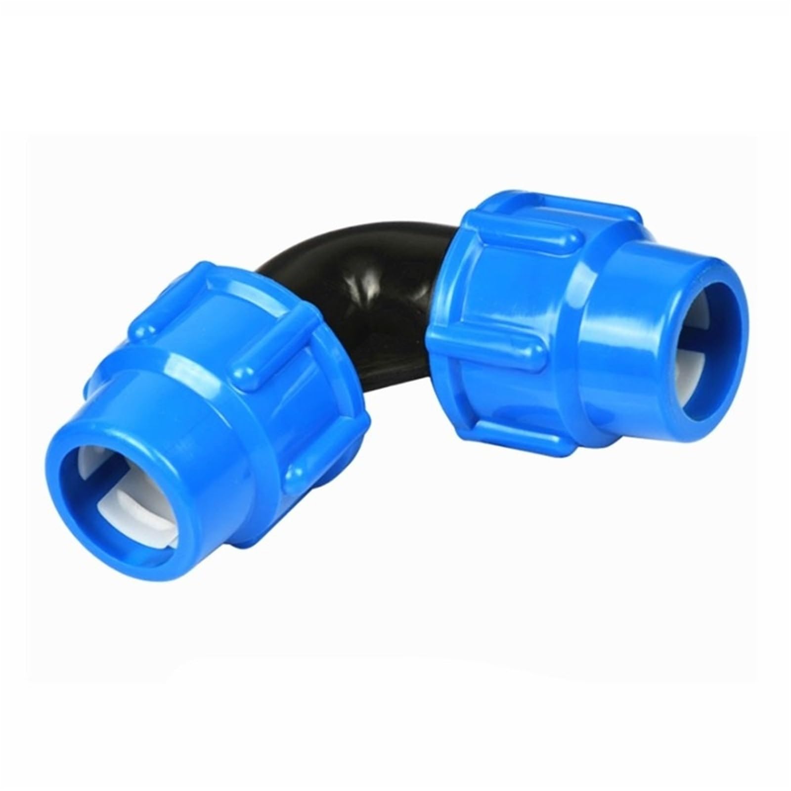 Fast Joint Elbow Plastic PE Pipe Fittings Blue Cap Fast Joint 16mm 20mm 25mm 32mm 40mm 50mm 63mm Tap Water Irrigation(Blue,25mm to 32mm)