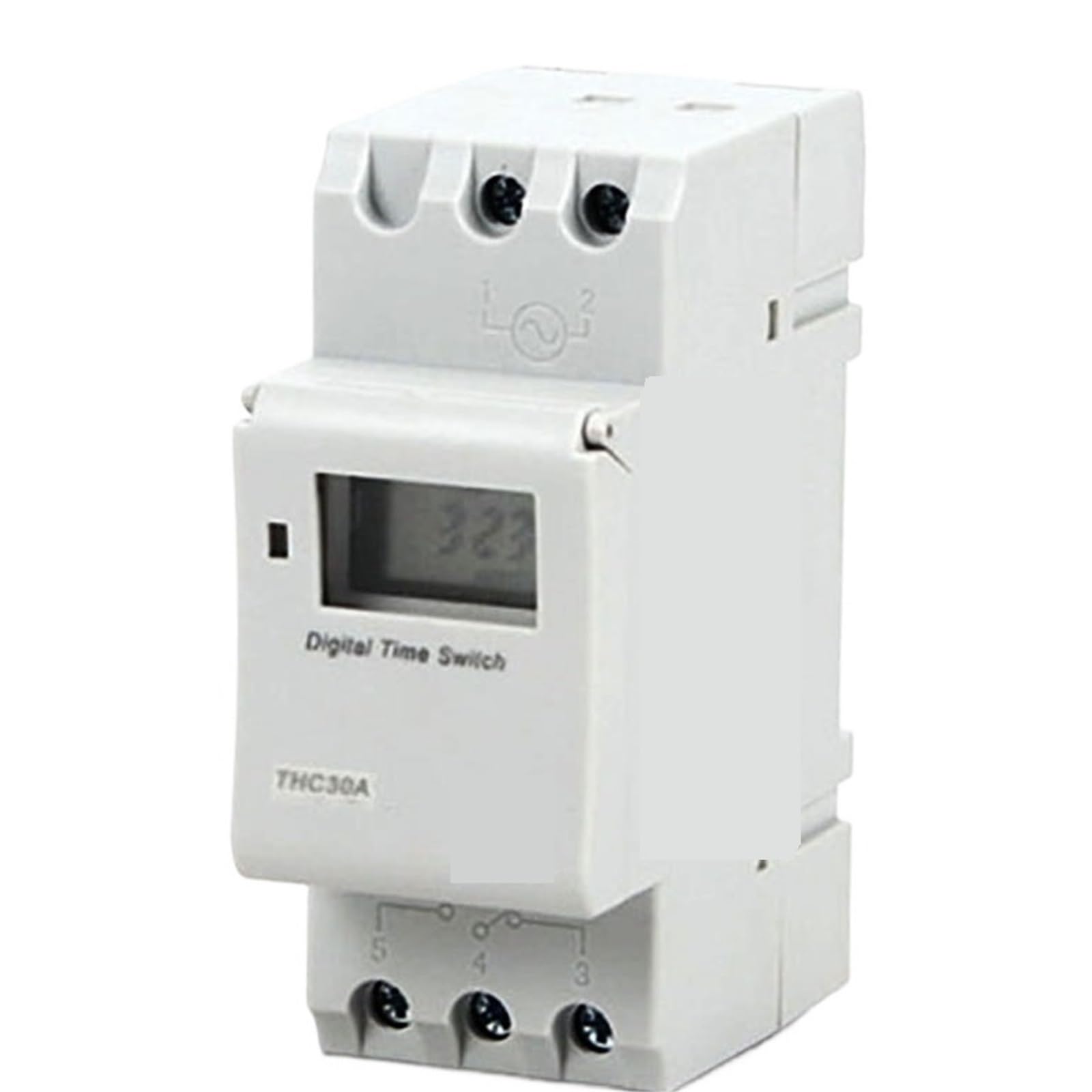 1PCS Type Din Rail 2 Wire Weekly 7 Days Programmable Digital TIME SWITCH Relay AC THC 15A 30A 220V 230V 12V 24V 48V