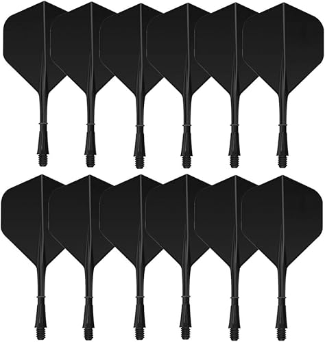 NOTHER Dart Flights Shaft 12PCS Dart Vuelos y ejes integrados 2BA Tornillo en uno Accesorios Set Durable Anticaída