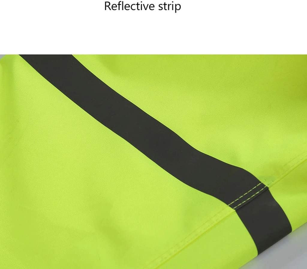 Chaleco de Alta Visibilidad Traje Reflectante, Chaqueta de Seguridad Fluorescente con Capucha Reflectante Chaleco de Seguridad (Blue : Yellow, Size : M)