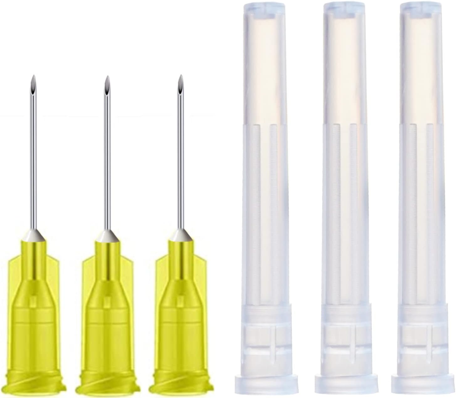100Pack 30Ga 1/2 Inch Sterile Disposable Injection Needle with Cap for ...