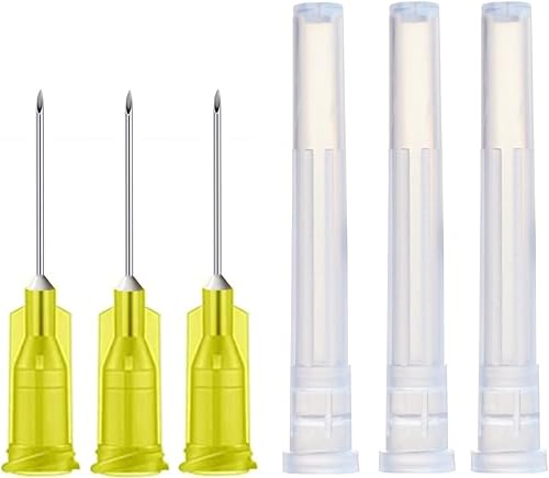 Paquete de 100 agujas de inyección desechables estériles de 30 Ga de 1/2 pulgada con tapa para accesorios de aguja dispensadora de laboratorio