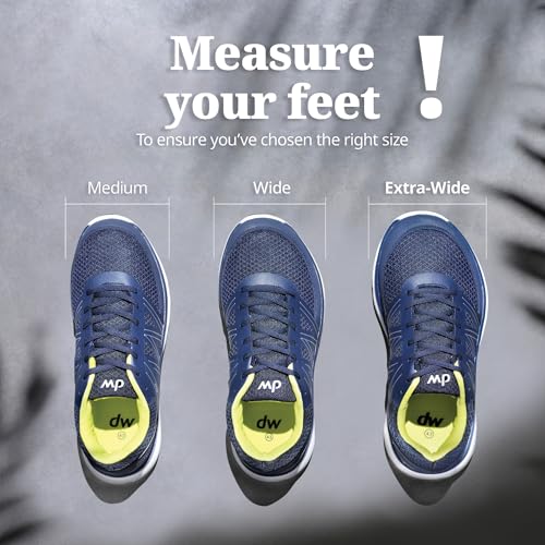 Image of diawin Wide Shoes for Men - Wide Toe Box, Smooth Interior, Breathable Design, Extra Depth - Perfect for Hallux, Sensitive, Swollen, or Diabetic Feet, Lightweight Shoes