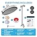 SparkPod Round Rain Shower Head with Shower Head Extension Arm - High Pressure Rain - Luxury Modern Look - No Hassle Tool-less 1-Min Installation (16