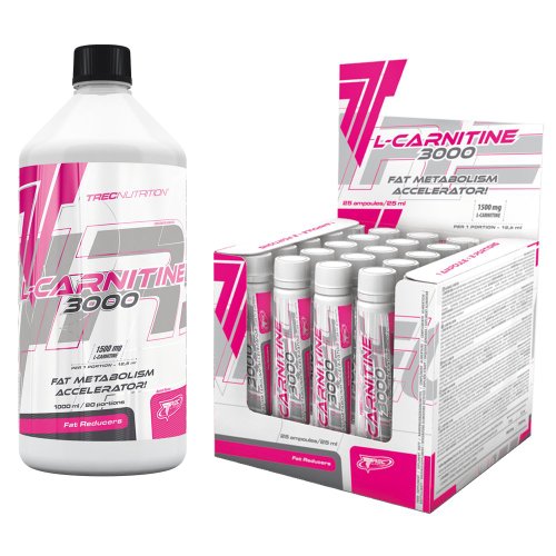 Trec Nutrition L-Carnitine 3000, Carnitina Líquida, Sabor Albaricoque - 500 ml