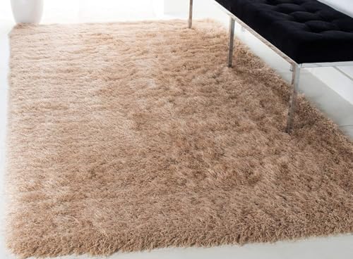 Image of FIASCO Polyester Shaggy Bedside Runner, Soft Indoor Modern Shaggy, Soft Rugs for- Living Room, Dinning Room, Office, Bedroom & Hallway Carpet Rugs Size 3X5 Gold