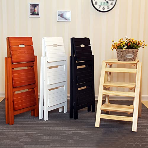Gain de place garanti avec les tabourets d'échelle pliants LUNEZY en bois