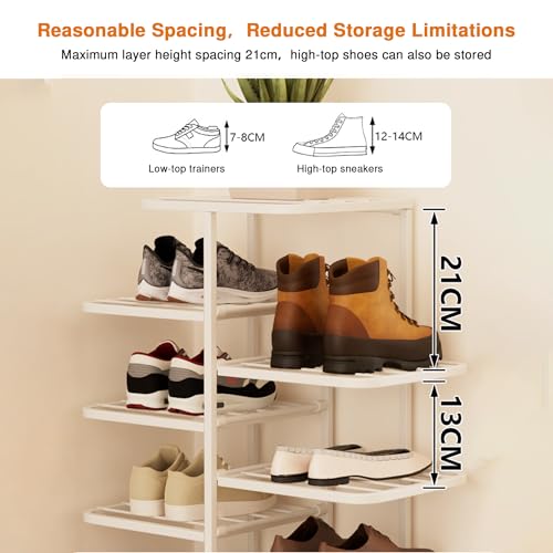Étagère à chaussures en métal robuste dorée Simcat à 4 niveaux
