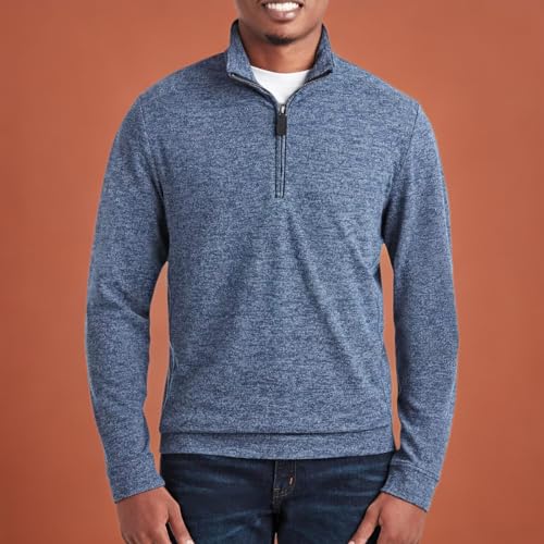 Member's Mark Mens Casual Quarter-Zip Pullover (as1, Alpha, x_l, Regular, Regular, Standard, Blue, XL)4