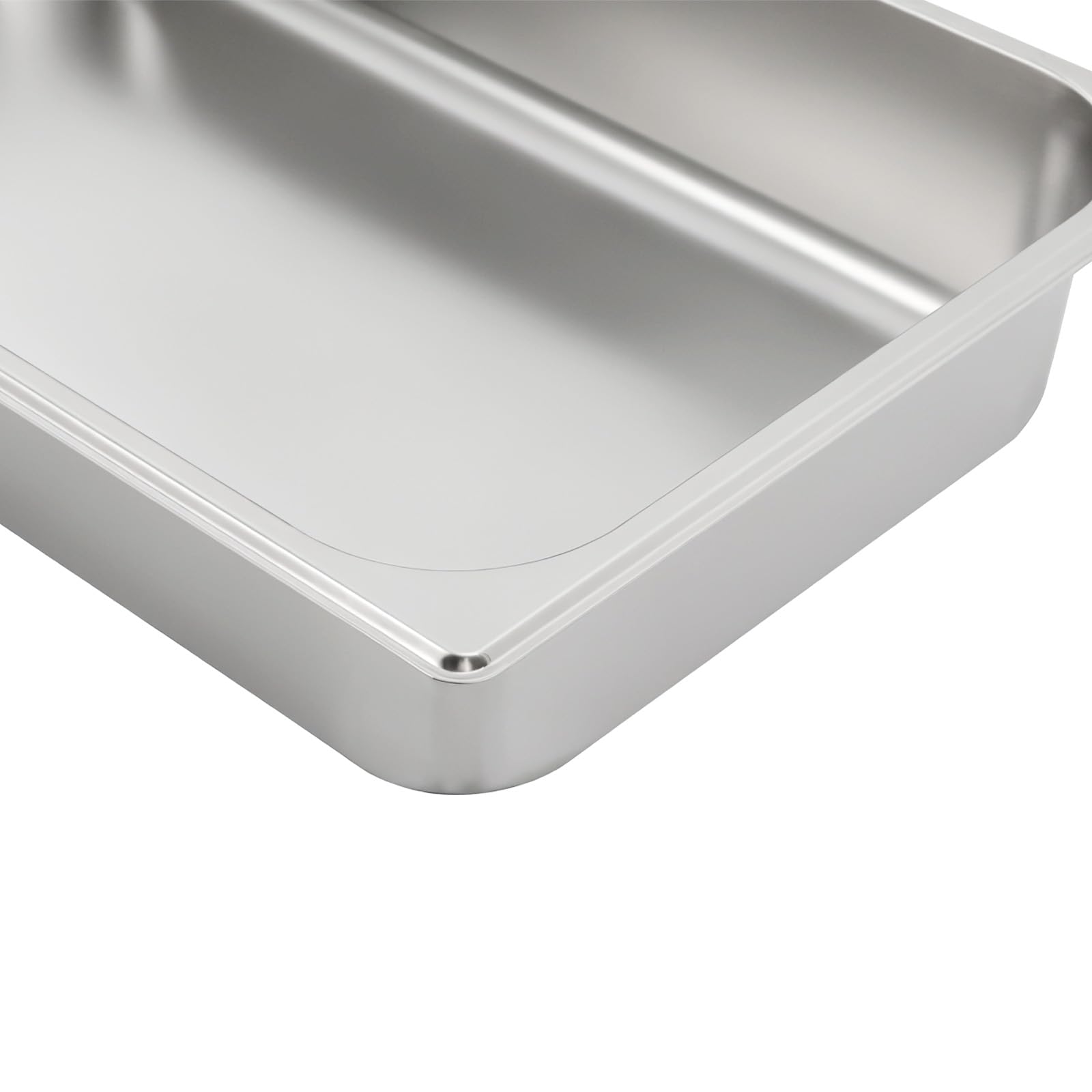 Chafing Dish, 4 scaldavivande 53,5 x 32,5 x 10 cm, grande capacità in acciaio inox con coperchio, impilabile, set da buffet in acciaio inox da 9 l, per ristoranti, hotel, buffet