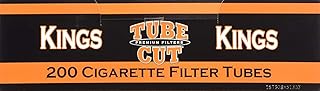 Gambler Tube Cut Regular King Size RYO Cigarette Tubes 200ct Box (5 Boxes)