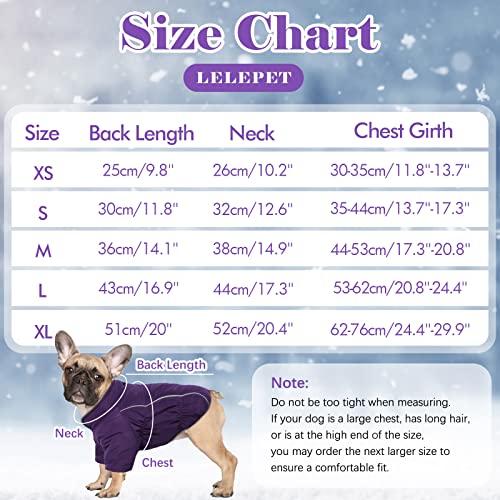 Lelepet Warm Dog Fleece Hoodie, Windproof Dog Winter Jacket, Reflective Dog Coat For Cold Weather, Thick Fleece Padded Dog Winter Clothes Vest For Small Medium Dogs, Detachable Hood & Leash Hole #TOP4