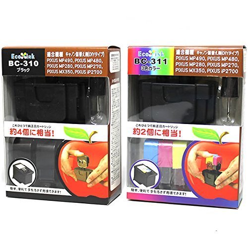 【未使用】Eco Ink☆ BC-310 & BC-311 インクカートリッジ Amazon.co.jp: 【エコインク/Ecoink】純正品カラー2個、ブラック