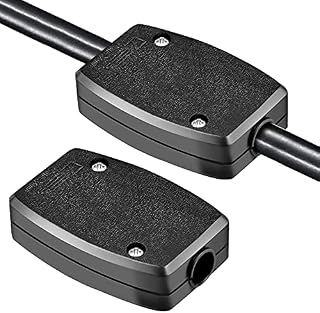 2 Pcs 3 Terminal Electrical Junction Box, Small Junction Box Black for Lighting, Power and Automotive Wiring - 13A 250V