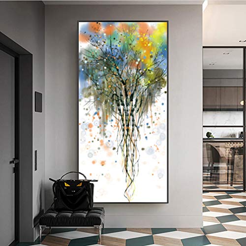 Affiche arbre or fleurs éclatantes, une peinture sur toile inspirante pour votre maison